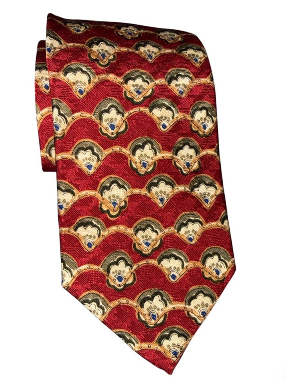 Robert Talbott Omaggio Silk Tie – Red‎ Character Pattern – 58.5"